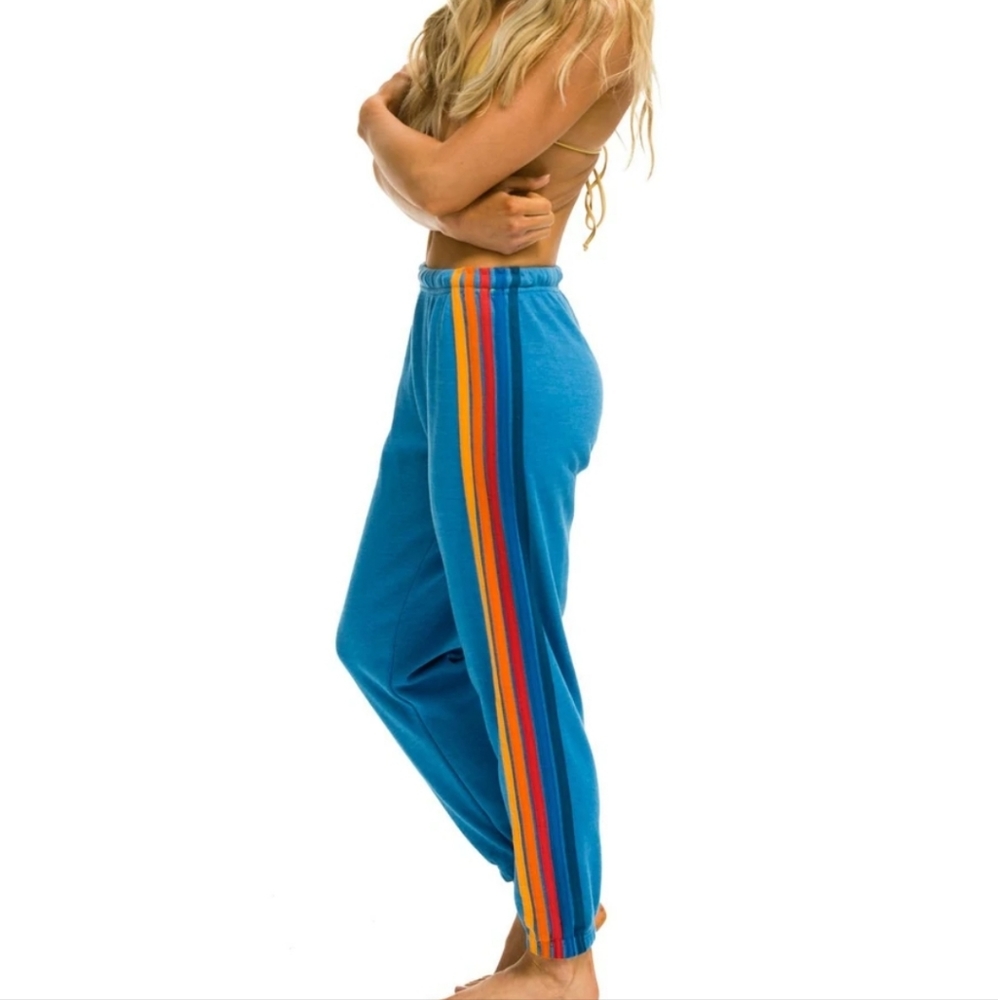 Aviator Nation Women’s 5 Stripe Sweatpants - Ocean 2